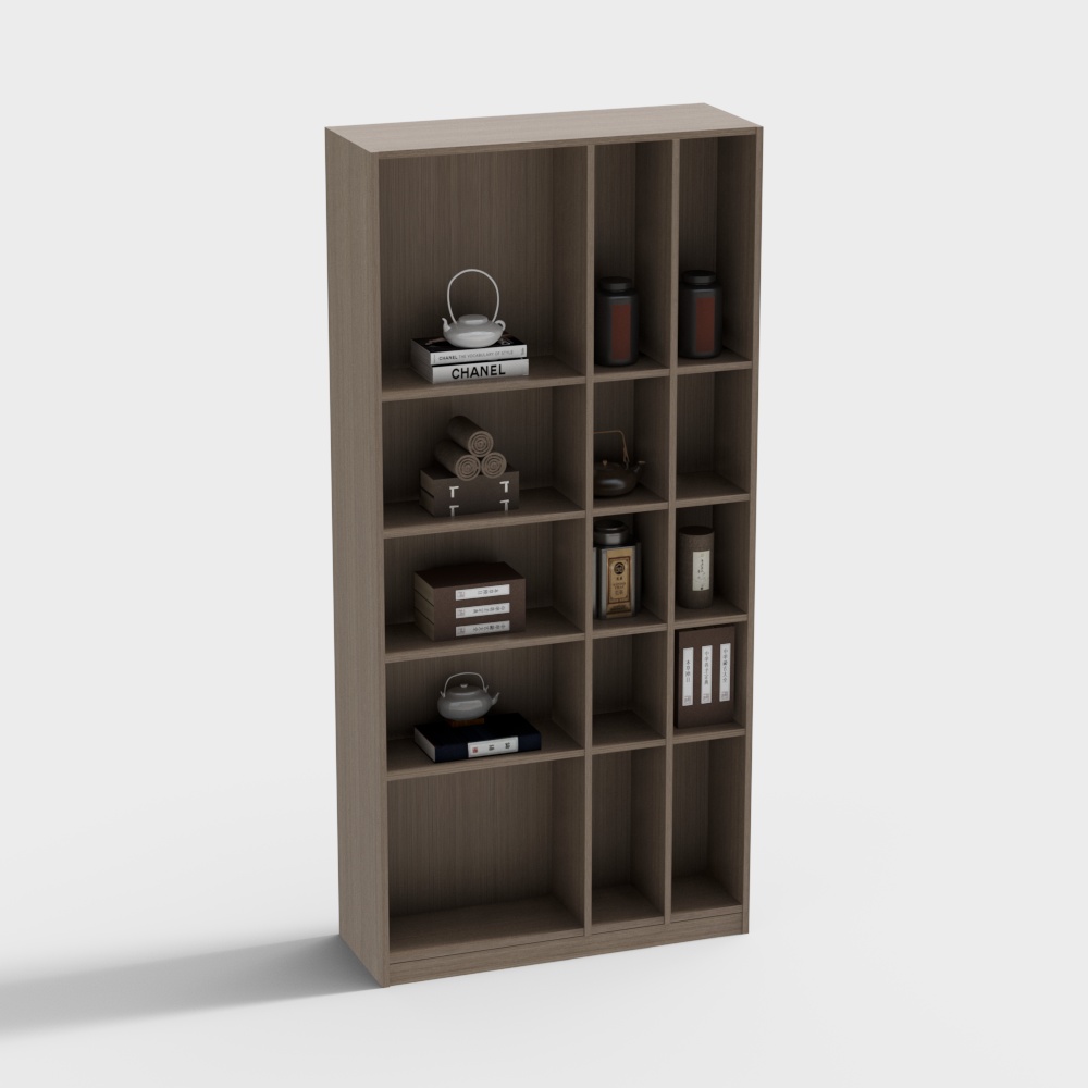 New Chinese Song-Style Tea Room Decoration Cabinet Bookshelf Tea Cabinet