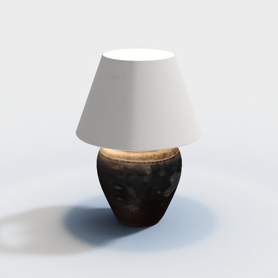 Unique Low-Polygon Table Lamp 3D model