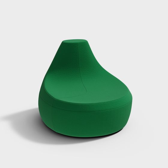 Vibrant Green 3D Model Chair for Creative Spaces