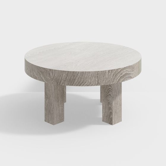 Unique Round Table 3D Model with Low-Poly Design