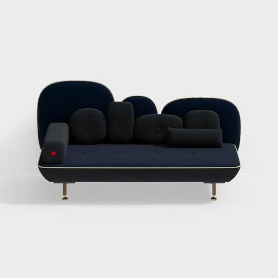 Modern Low-Poly Sofa 3D Model for Contemporary Spaces