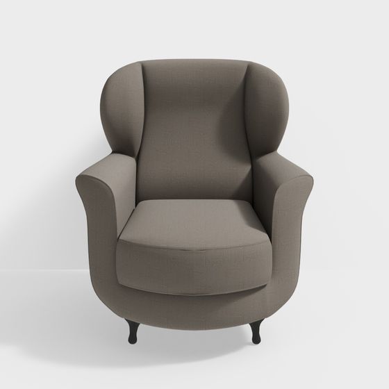 Cozy Wingback Chair 3D model for Elegant Interiors