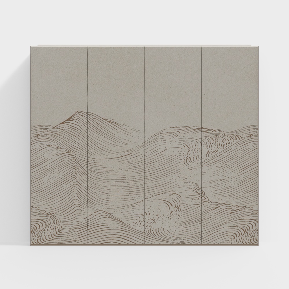 New Chinese-Style Study Room Background Wall