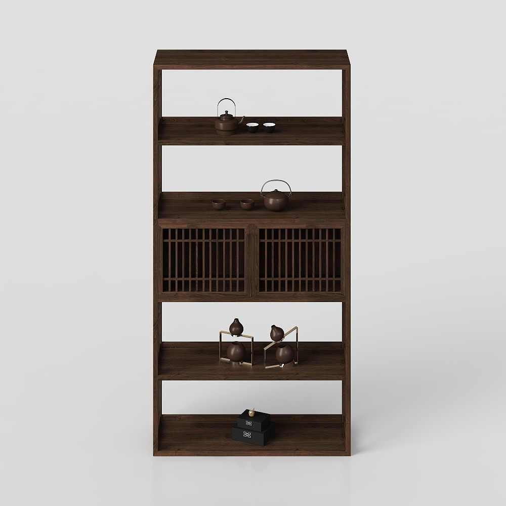 Neo-Chinese Style Tea Room Display Cabinet