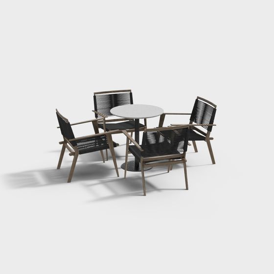 Elegant Minimalist Outdoor Furniture 3D model