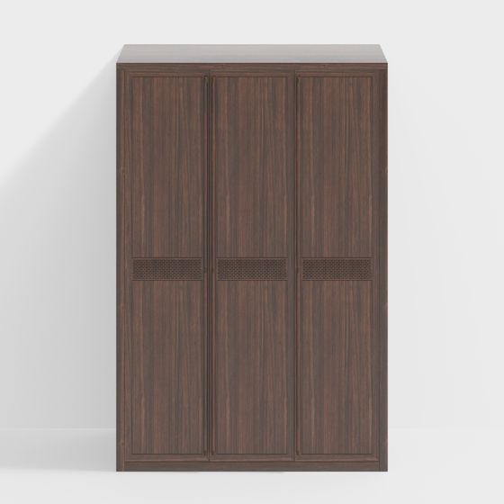 Elegant Low-Poly Wardrobe 3D model for Modern Interiors