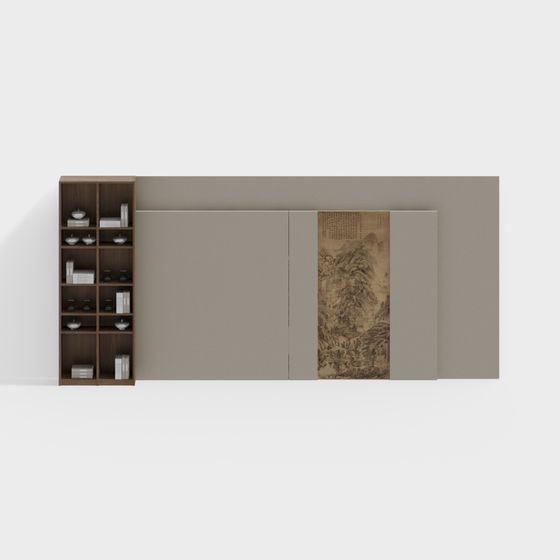 Stunning Landscape Painting Screen 3D model