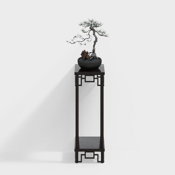 Zen Bonsai Stand 3D model