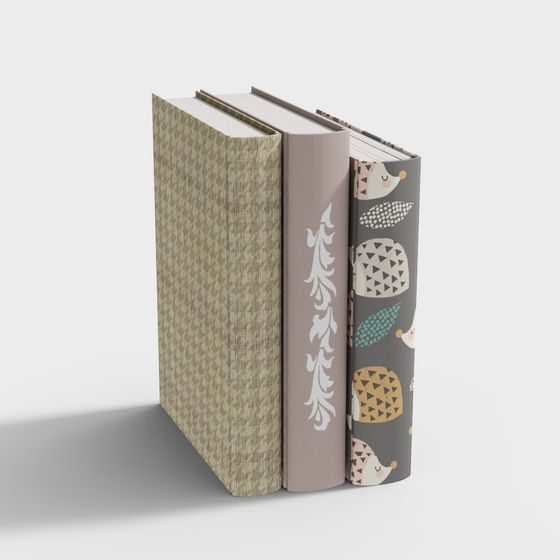 Charming Low-Poly 3D Book Models for Design Projects