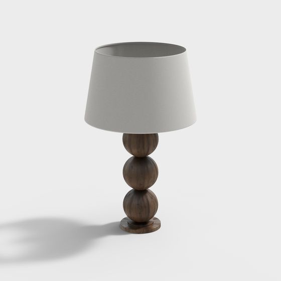 Elegant Minimalist Table Lamp 3D model for Modern Interiors