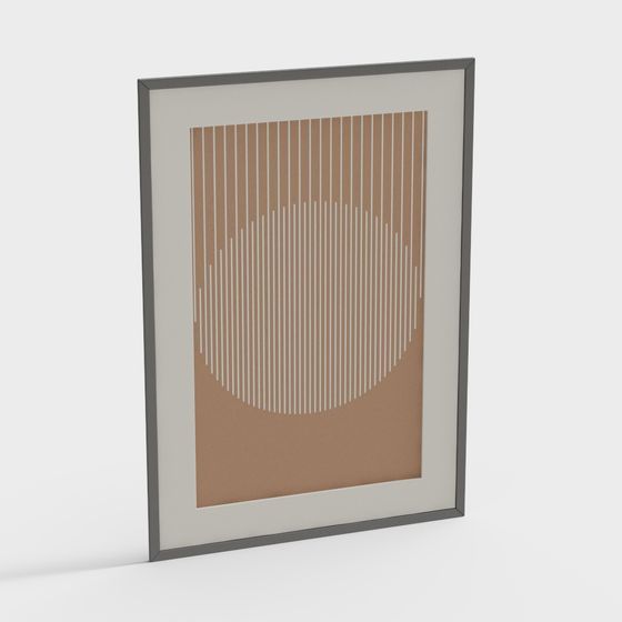 Stylish Abstract Line Art 3D Model