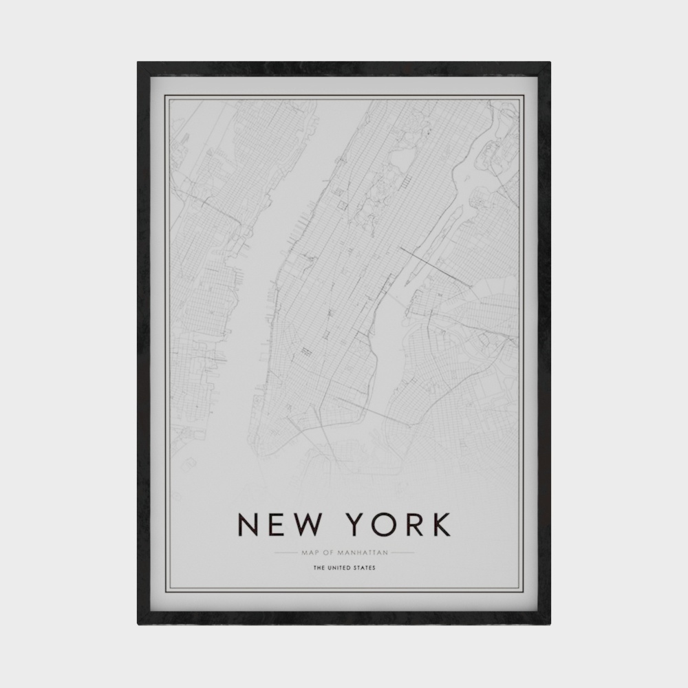 Manhattan Map 3D Model - Unique Cityscape Design