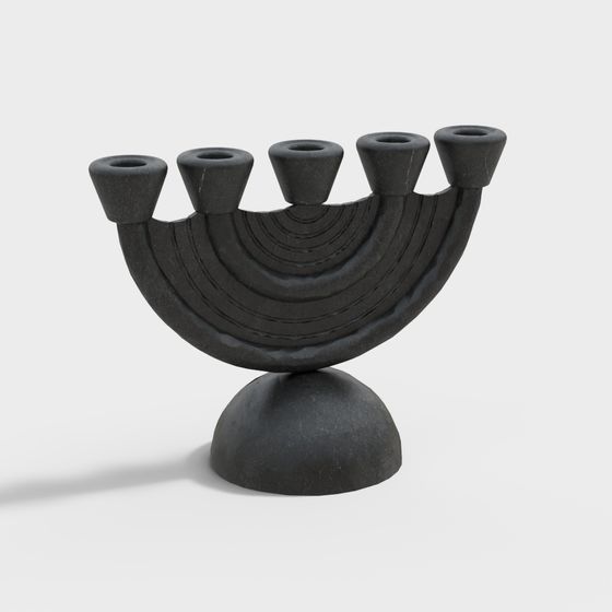 Sculpted Menorah 3D model