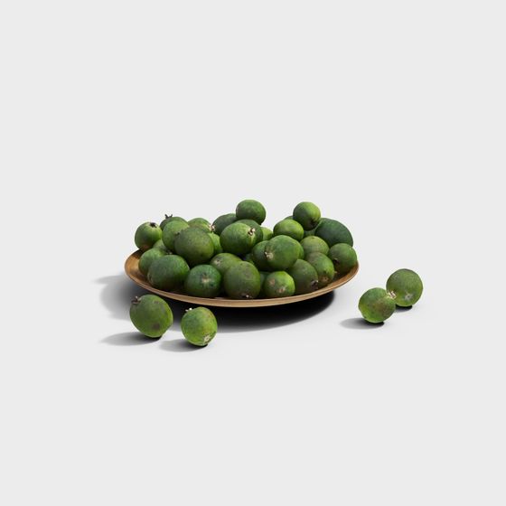Green Fruit Bowl 3D model