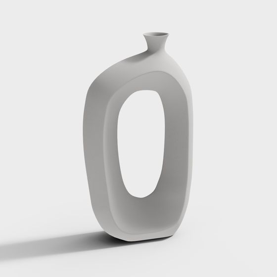 O-Shaped Vase 3D model for Modern Design