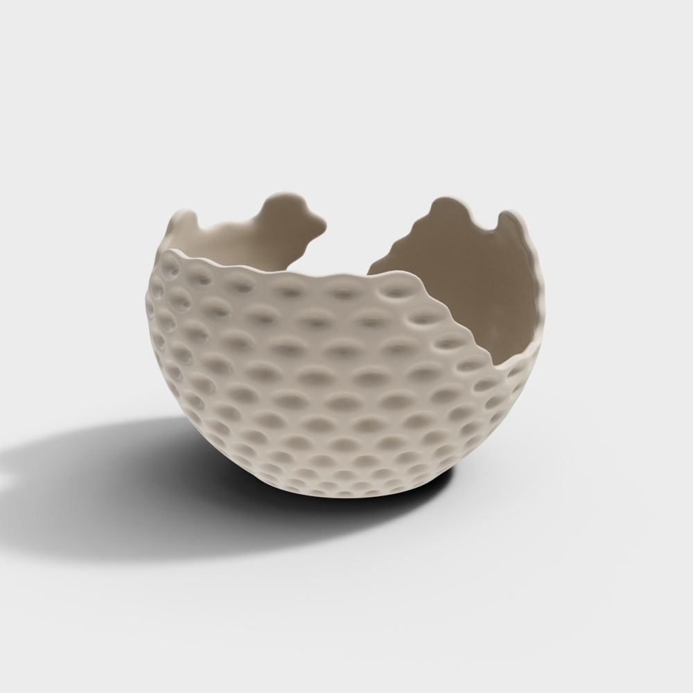 Cracked Golf Ball Shell 3D model