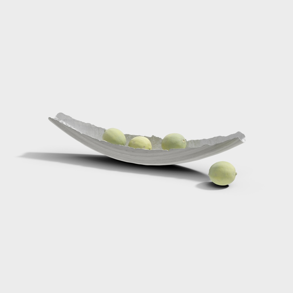 Ornamento Piatto di Frutta - Prugna Verde