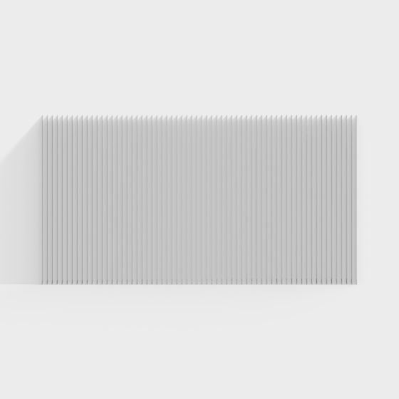 Dreamy Curtain 3D Model for New Chinese Tea Room in White