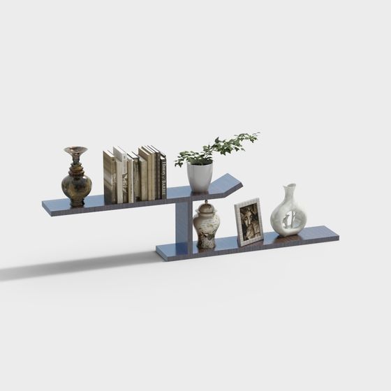 Balancing Art Shelf 3D model