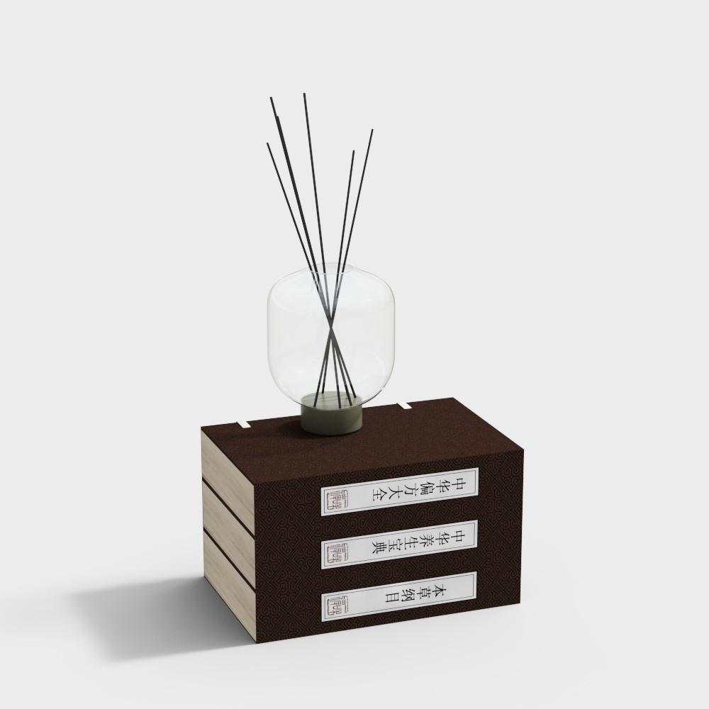 New Chinese Song-style Tea Room Books, Fragrance, and Decorative Items