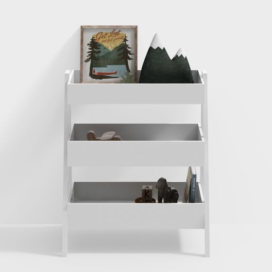 Urban Storage Shelf 3D model for Creative Spaces