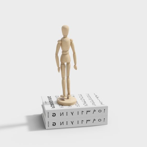 Minimalist Wooden Puppet Model 3D model