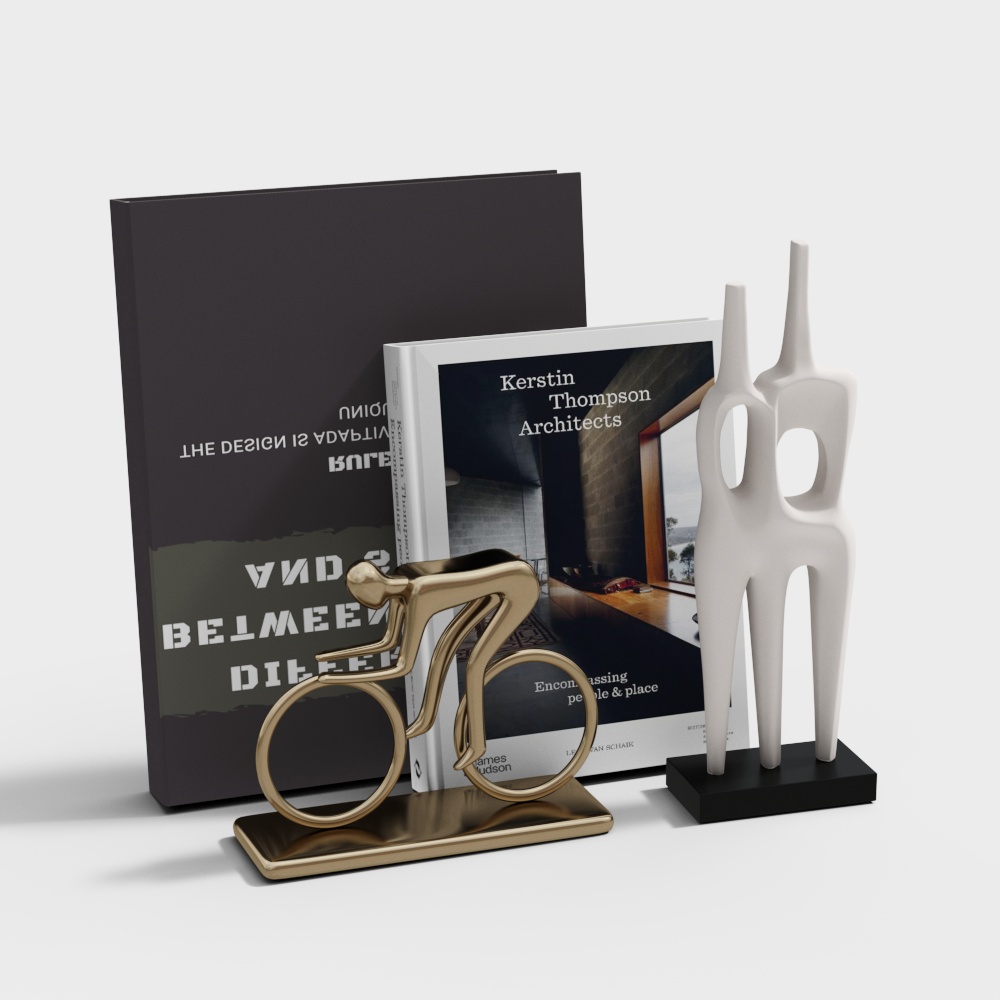 Modern Sculpture Ornament Set