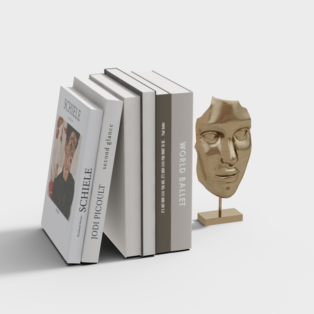 Modern Book Accessories and Ornament Set