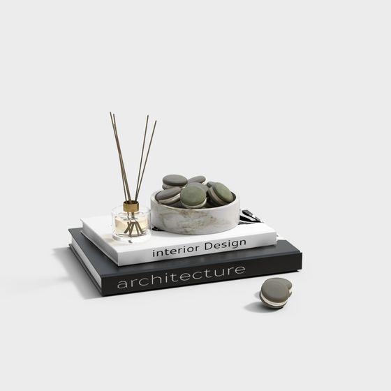 Indoor Decorative Items Set 3D model