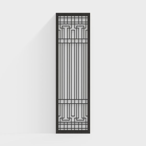 Elegant Geometric Window 3D model for Modern Interiors