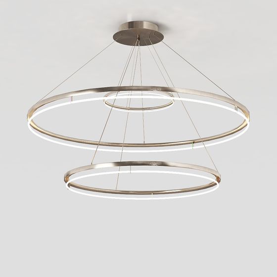 Elegant Low-Polygon Chandelier 3D model