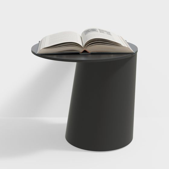 Modern Cylindrical Desk 3D model