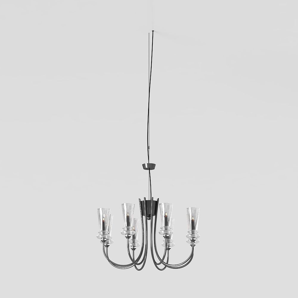 Stylish Pendant Light 3D model for Modern Interiors