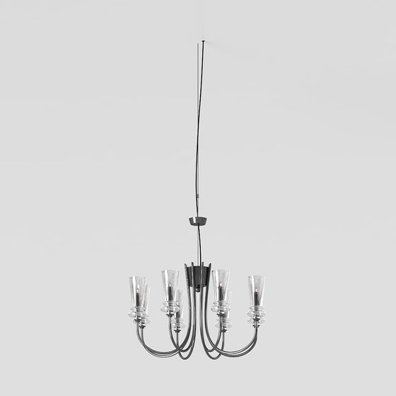 Stylish Pendant Light 3D model for Modern Interiors