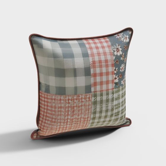 Charming Low Poly Pillow 3D Model