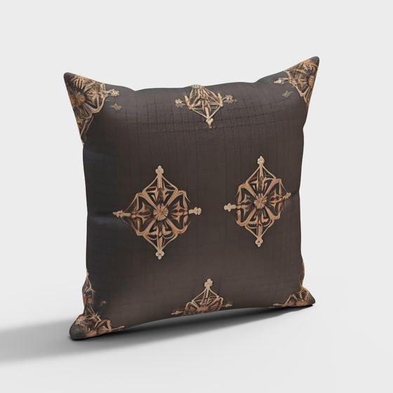 Elegant Low-Poly Decorative Pillow 3D model