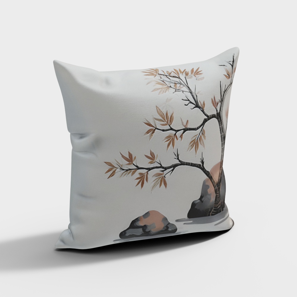 Neo-China Style White Stone Pillow