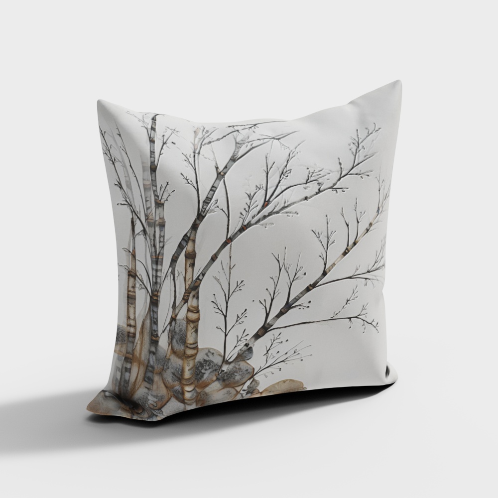 New Chinese-style White Stone Cushion