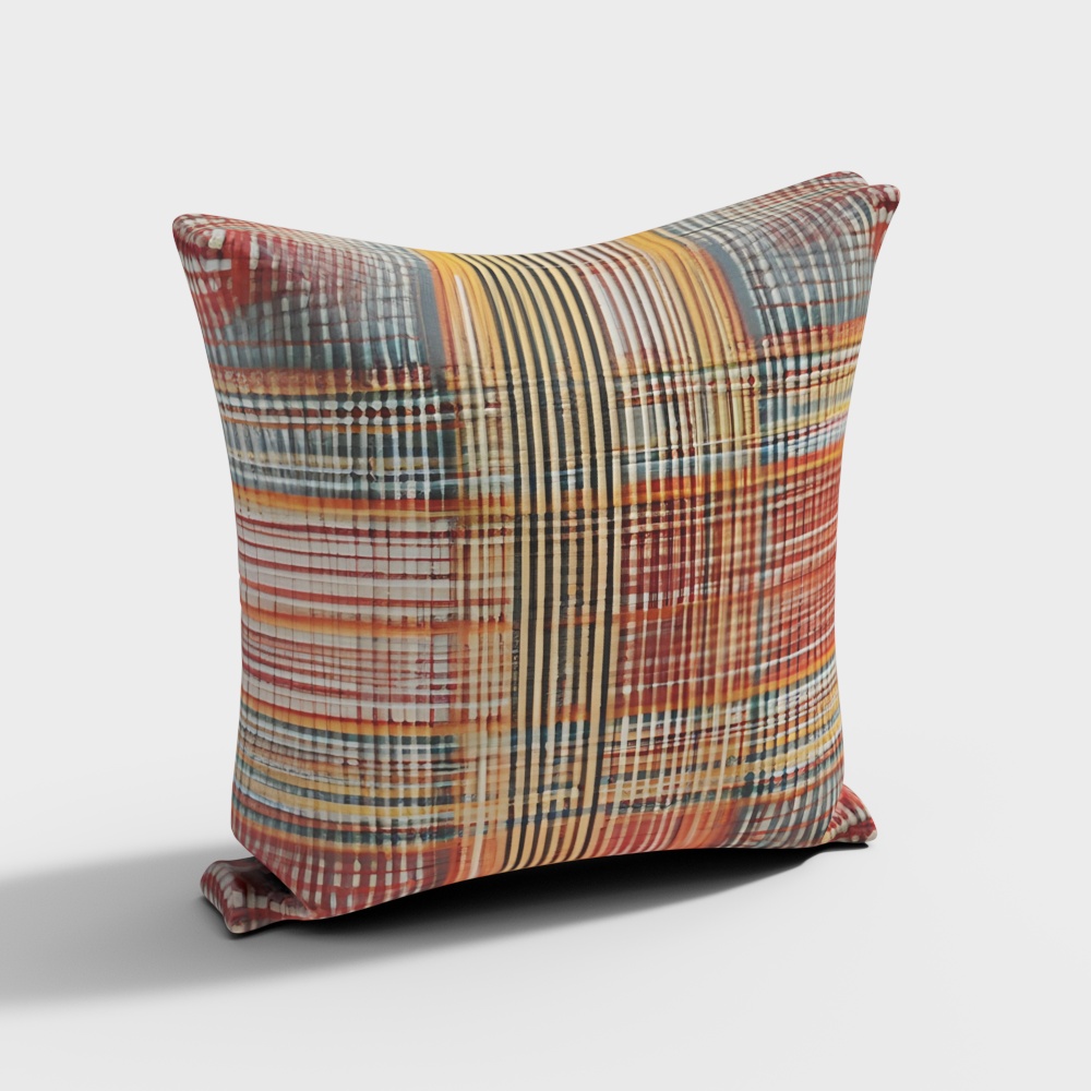 Abstract Art Style 3D Pillow – Geometric Low-Poly Design