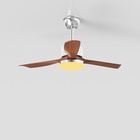 Stylish Low-Poly Ceiling Fan 3D Model for Modern Spaces