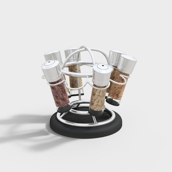 Elegant Spice Rack 3D model for Modern Kitchens