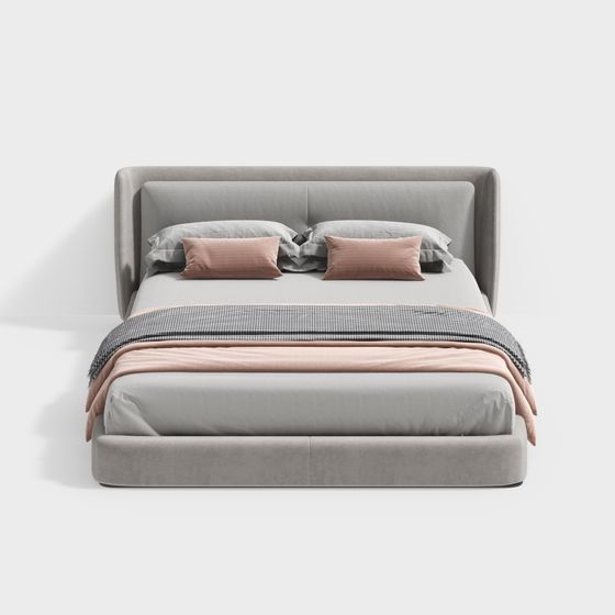 Elegant Modern Bed 3D model
