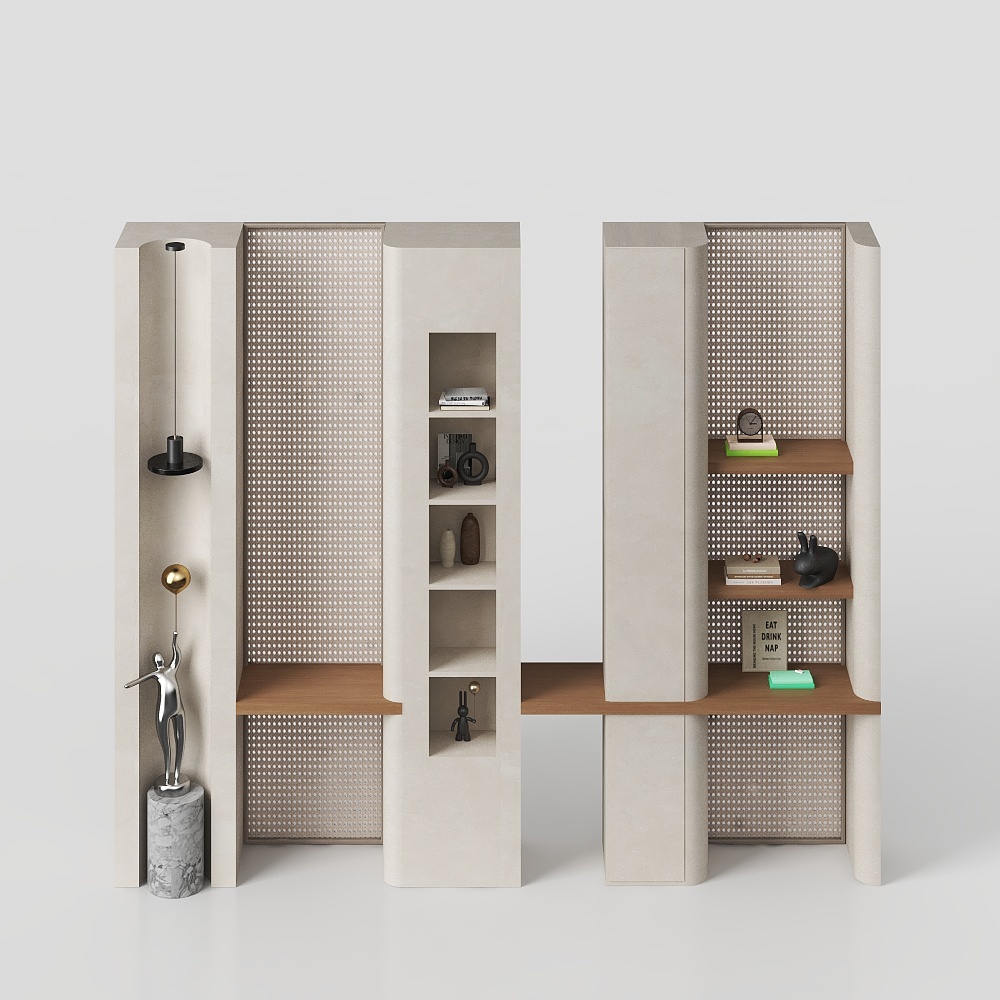 Wabi-sabi wind entrance cabinet