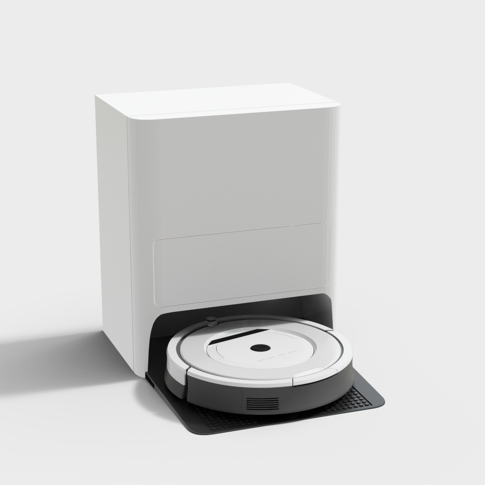 Smart Robot Vacuum 3D Model – Low Polygon Tech Design