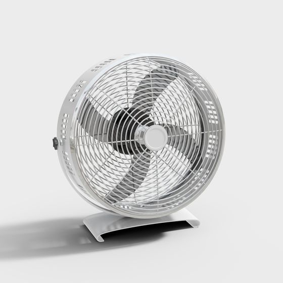 Stylish Low-Polygon Table Fan 3D model