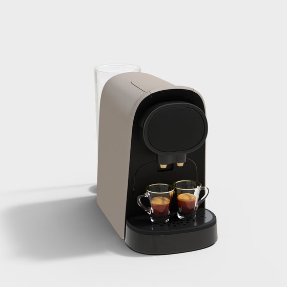 Coffee Machine 3D Model in Black