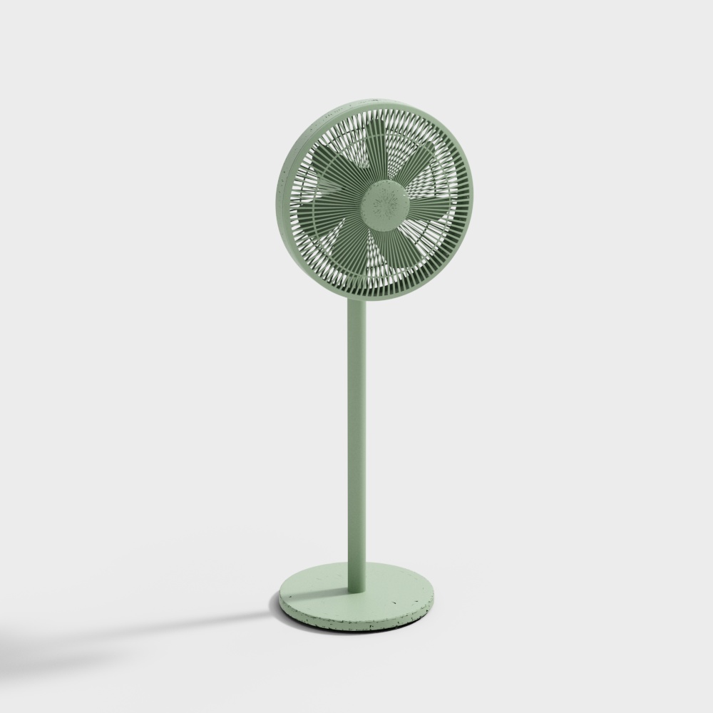 Unique Low-Poly Fan 3D Model for Modern Spaces