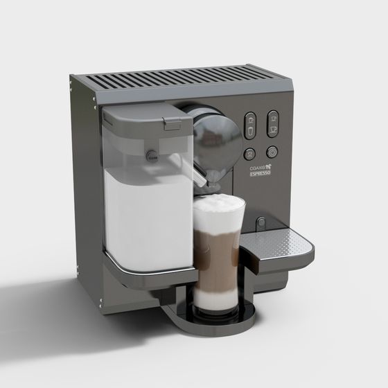 Low Poly Coffee Machine 3D model