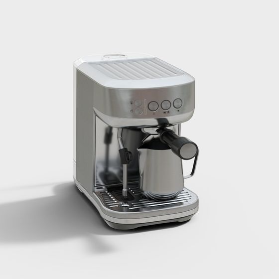 Sleek Low-Poly Coffee Machine 3D model