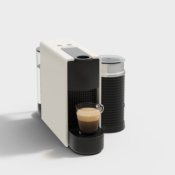 Modern Low-Poly Espresso Machine 3D Model